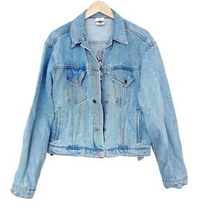 Vintage Acme Clothing Warner Brothers Embroidered Jean Jacket Sz M